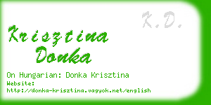 krisztina donka business card